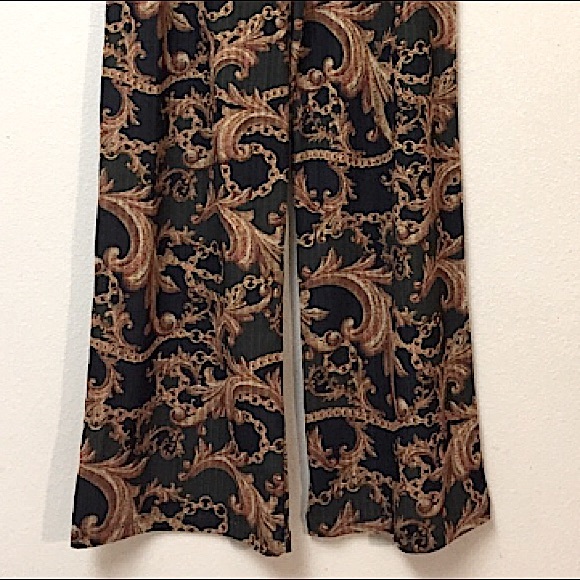 Zara Baroque Print Wide Leg Palazzo Pants - Picture 9 of 10